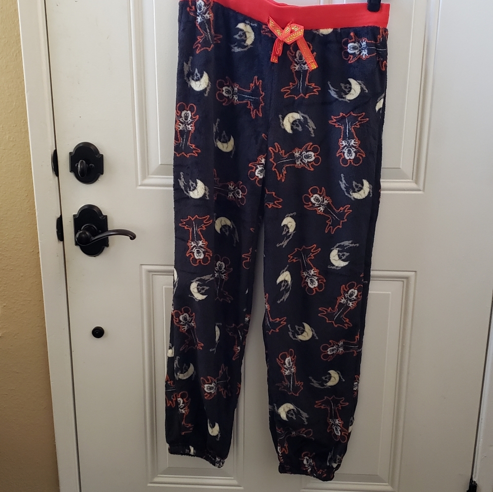 NWT Disney Vampire Mickey Halloween Pajama Joggers Womens L